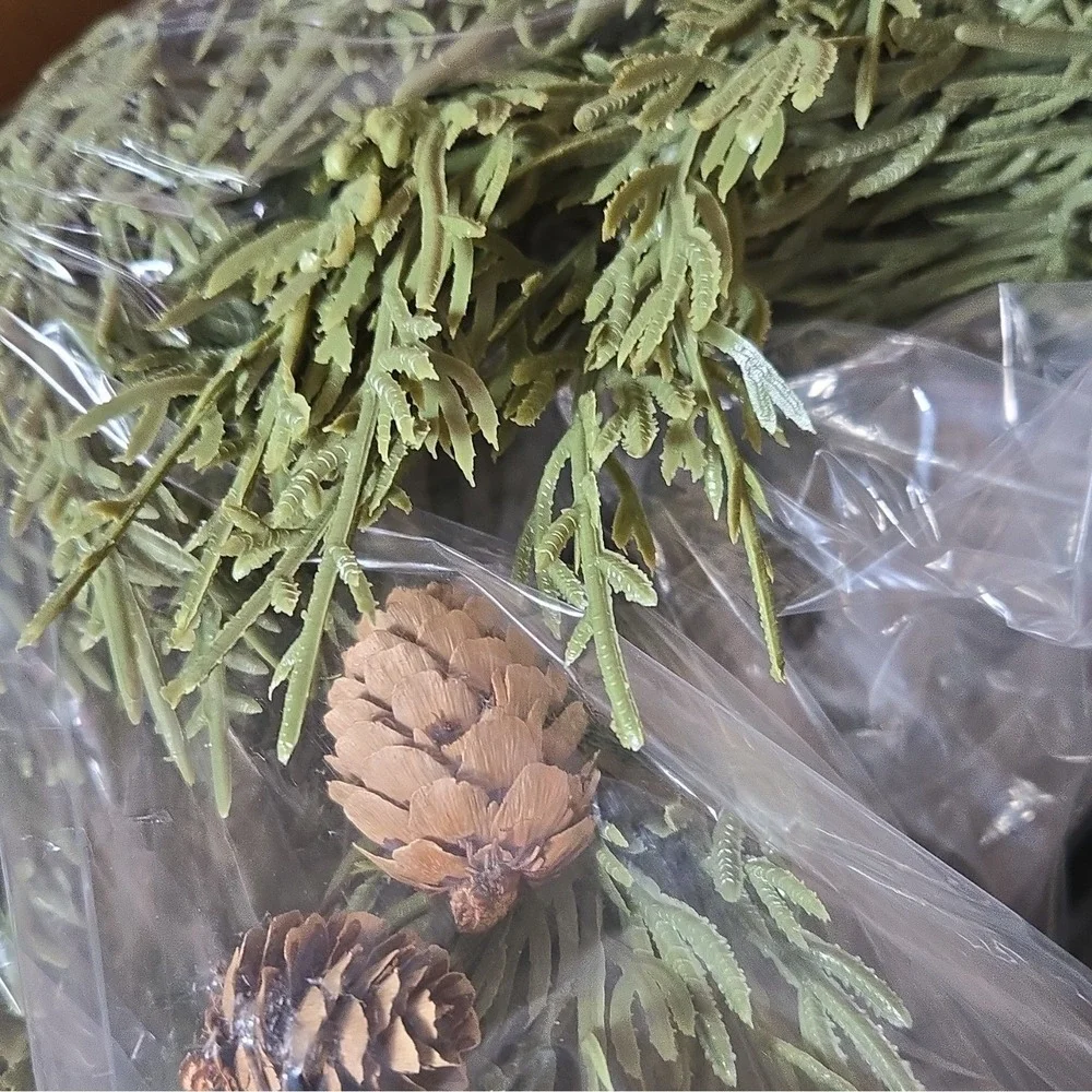 WBHome Artificial Green Christmas Garland 9 ft 2-Pack Plastic‎ CGL-2314-90-2PCS